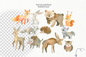 Watercolor Forest Clipart