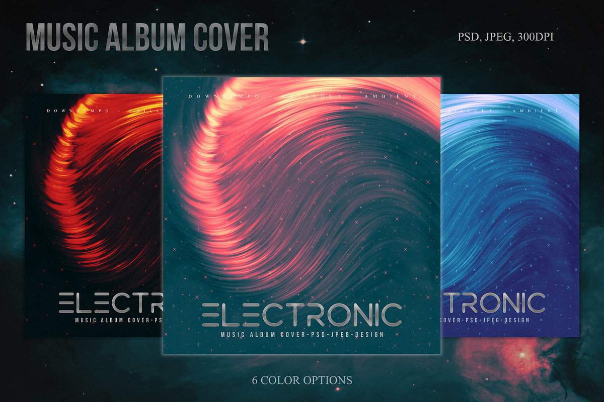 Electronic Music Album Cover Art #3, a Templates & Theme by Kolosjoki