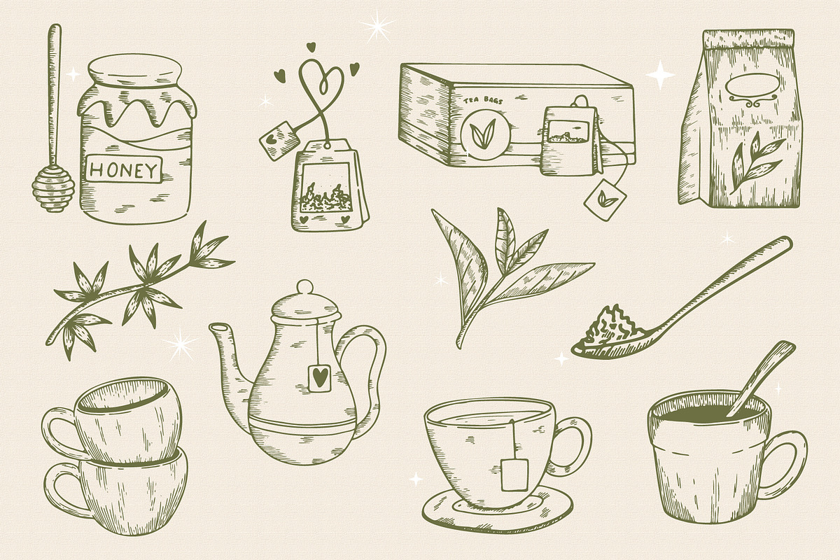 22 Tea hand drawing