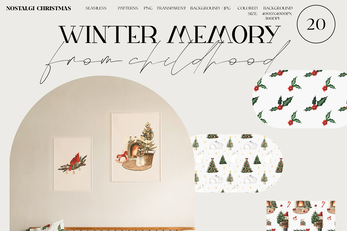 Winter memory Christmas, a Seasonal Illustration by LiChu Art (Photo 6 of 30)