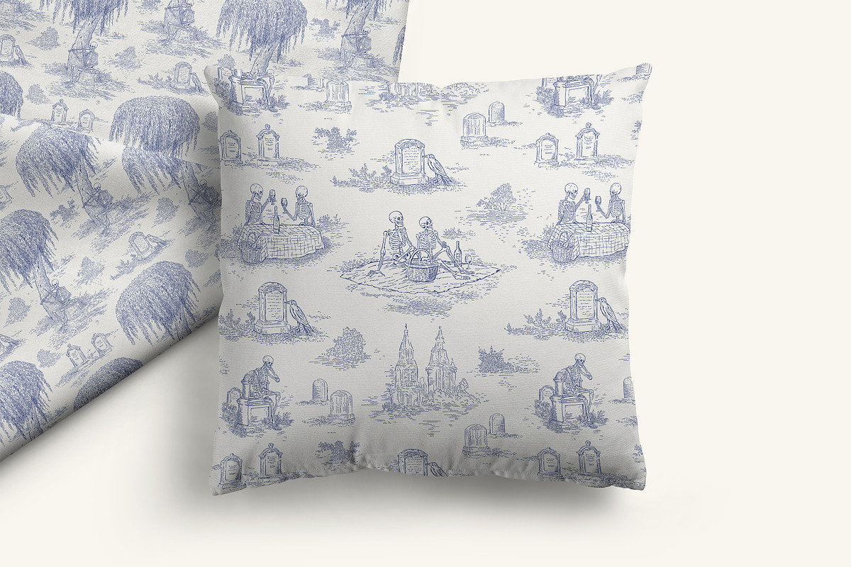 Spooky Toile Halloween Patterns PNG, a Pattern Graphic by Ette Design (Photo 5 of 8)