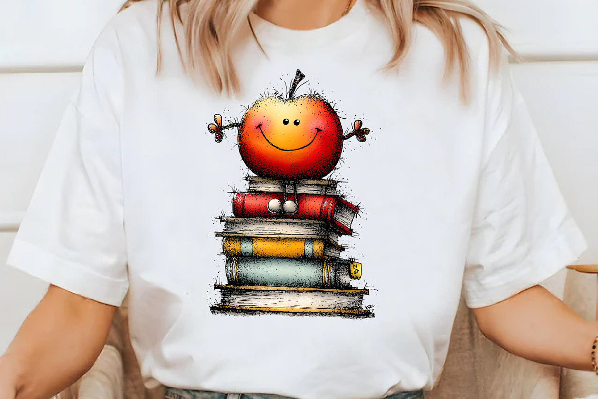 Back to School Book Stack Clipart, a Seasonal Illustration by Designworld (Photo 6 of 8)