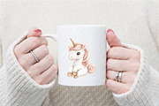 Neutral Unicorn Clipart, an Illustration by Watercolor design (Thumbnail 8 of 12)