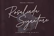Rosalinda Signature Font, a Script Font by MJB Letters (Thumbnail 1 of 10)