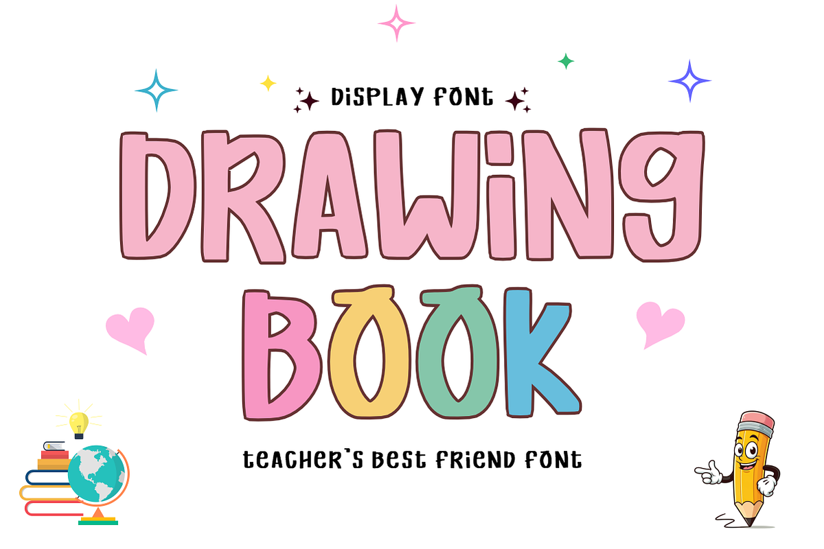 Teacher’s Heart - Hand-Drawn Font, a Handwritten Font by KiddoGlyphs Studio (Photo 3 of 5)