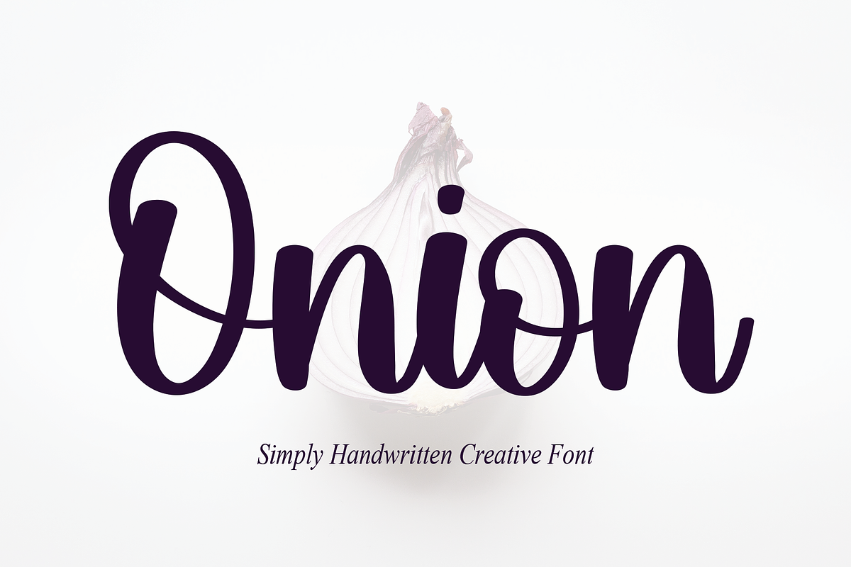Onion | Script Font, a Script Font by Scratchones (Photo 1 of 8)