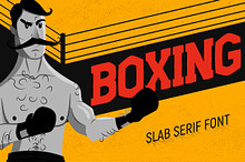 Boxing - Slab Serif Font