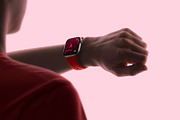 24 Watch Series 11 in Hand Mockups, a Wearable Device Mockup by Asylab (Thumbnail 62 of 107)