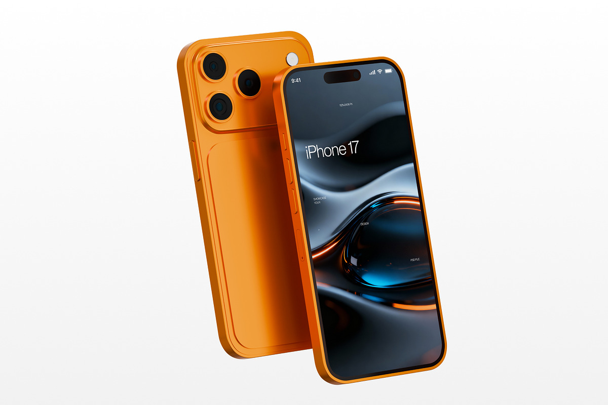 iPhone 17 Pro Mockup, an iPhone Mockup by SLAB! Design (Photo 3 of 8)