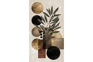 Minimalist boho design with olive, an Arts & Entertainment Photo by Lermont51