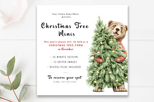 5x5 Christmas Minis Template
