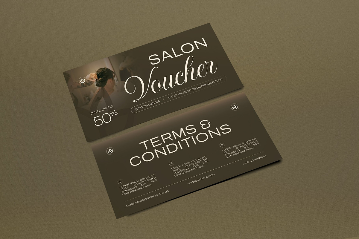 Salon Gift Voucher, a Card Template by graphicook (Photo 2 of 3)