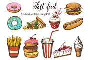 Fast food set., a Food Illustration by Tabiti (Thumbnail 2 of 9)