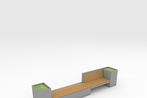 3D Model Bench Park 7