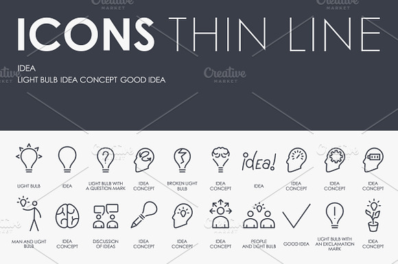 Idea Thinline Icons