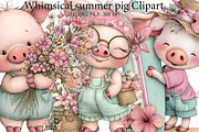 Whimsical summer pig Clipart, an Illustration by Designworld (Thumbnail 1 of 5)