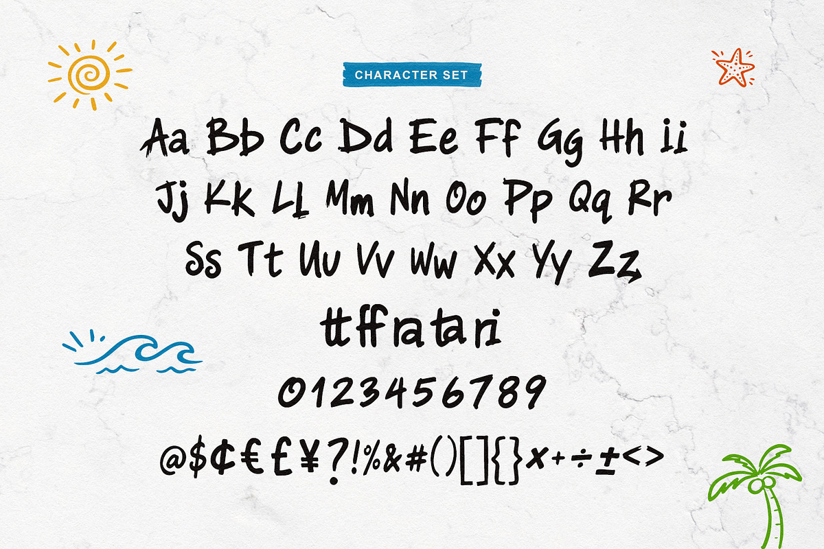 Futarino Duntian Brush Font Summer, a Handwritten Font by Maulana Creative (Photo 6 of 7)