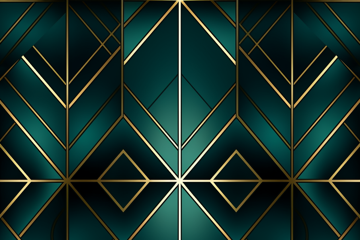 Art Deco Christmas Geometric Grid, a Pattern Graphic by Printable Treasure (Photo 3 of 3)
