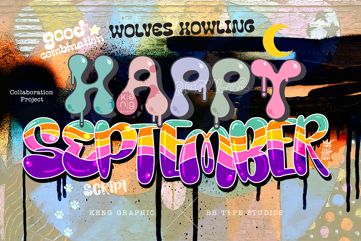 Wolves Howling Script, a Handwritten Font by BBtypeStudios