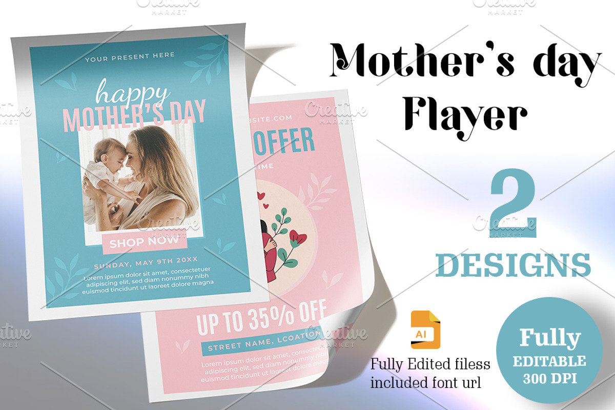 Mother’s Day Sale Flyer, a Flyer Template by Peacock_design (Photo 1 of 4)
