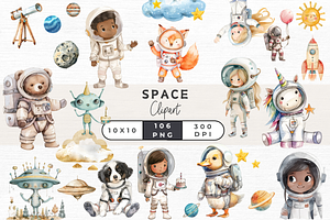 Space Clipart, 106 PNGs