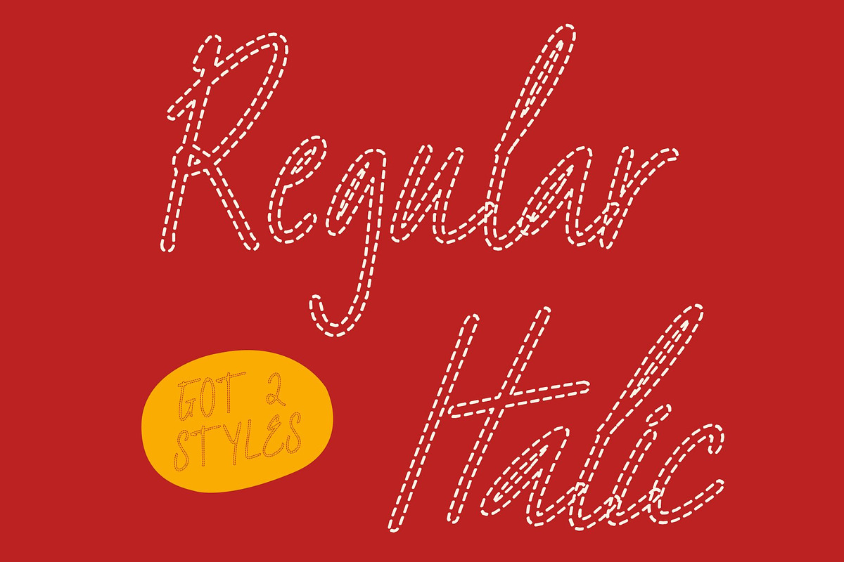 CS Valoria Dashed, a Script Font by Craft Supply Co. (Photo 3 of 8)