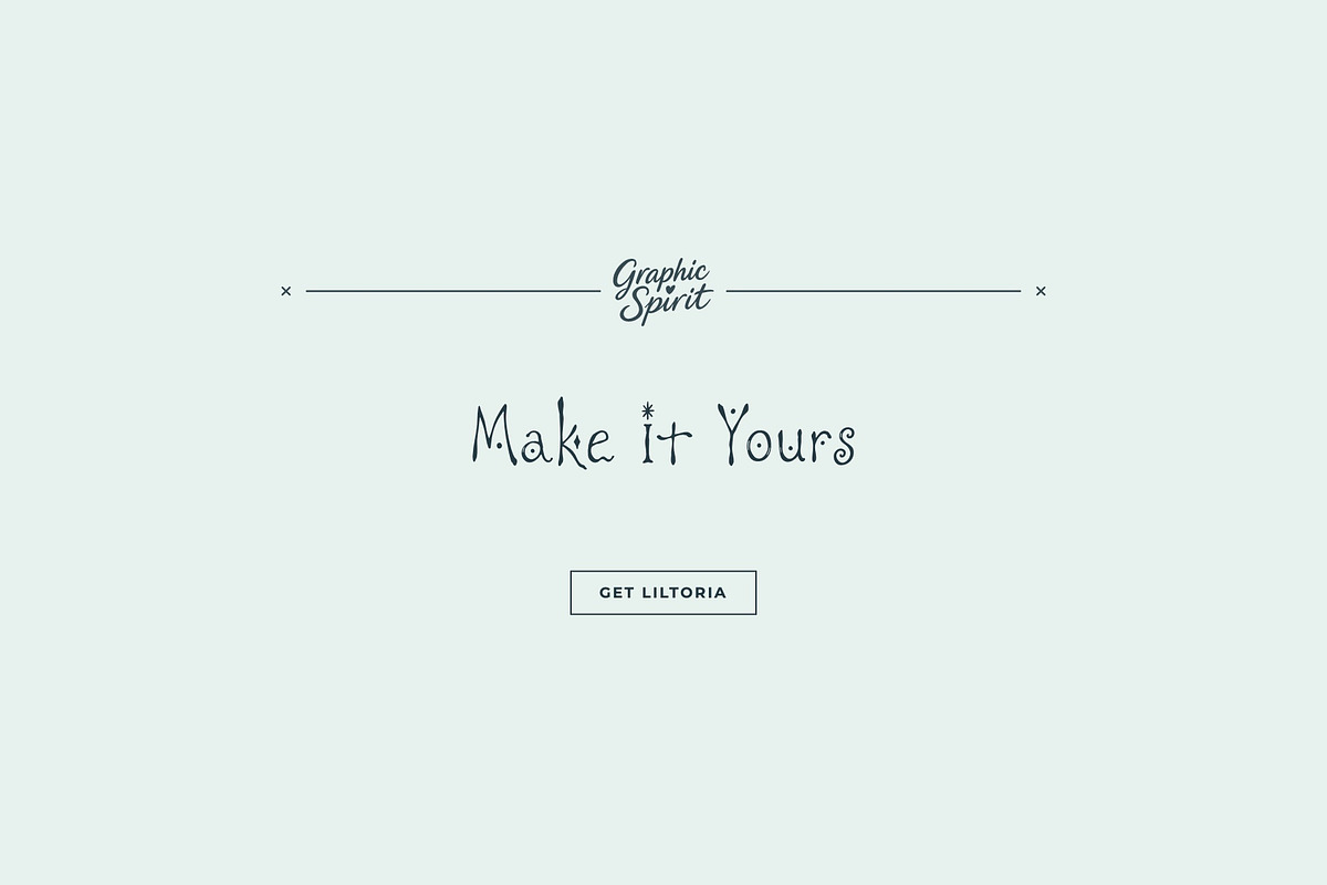 Liltoria Hand Drawn Display Font, a Handwritten Font by Graphic Spirit (Photo 8 of 8)