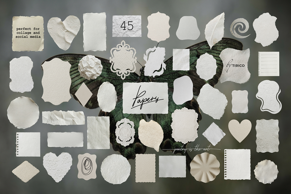 The Soul of a Poet: Collage Pack, an Object Graphic by TiriCo (Photo 10 of 13)