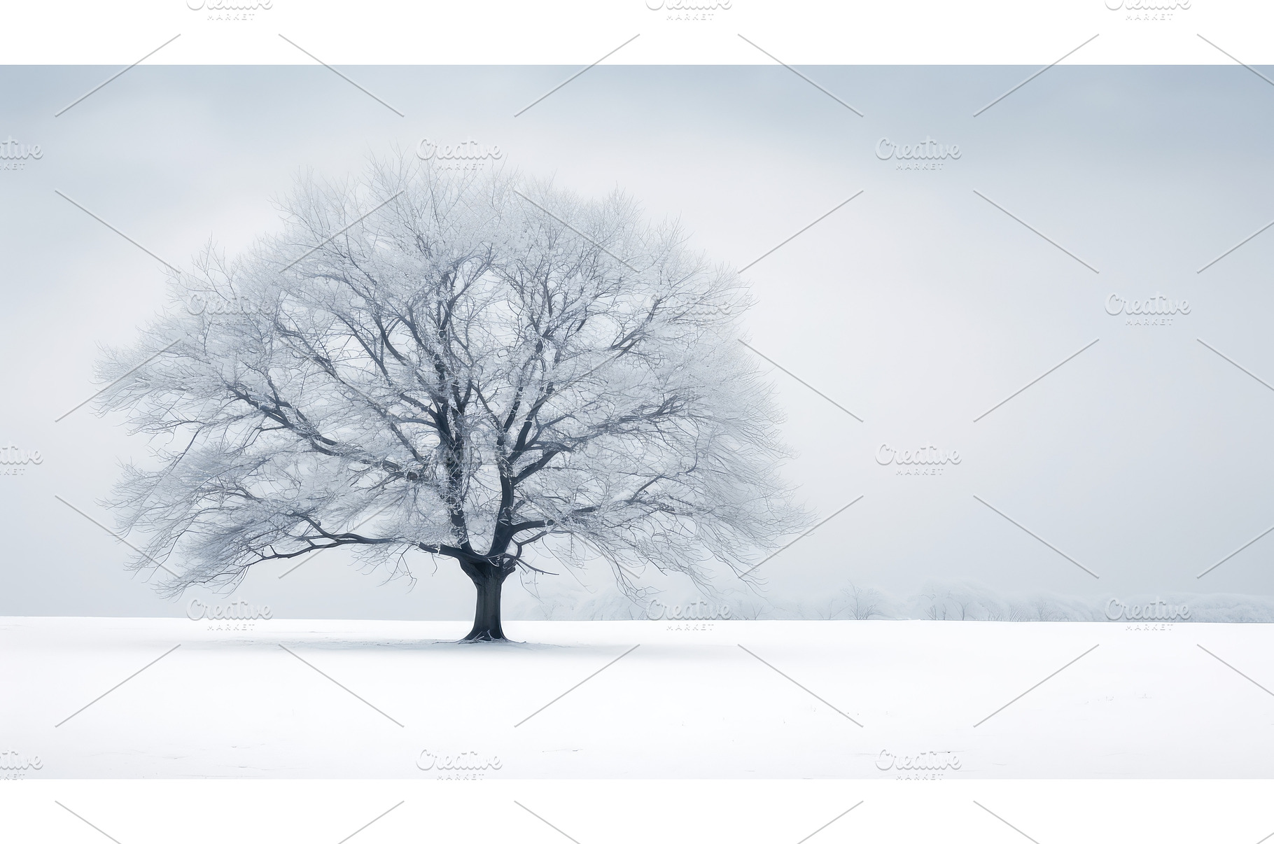 winter snow-covered trees ai, a Nature Photo by pikepicture