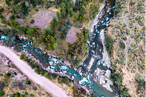 River confluence near the rainbow, a Nature Photo by Leonid Andronov