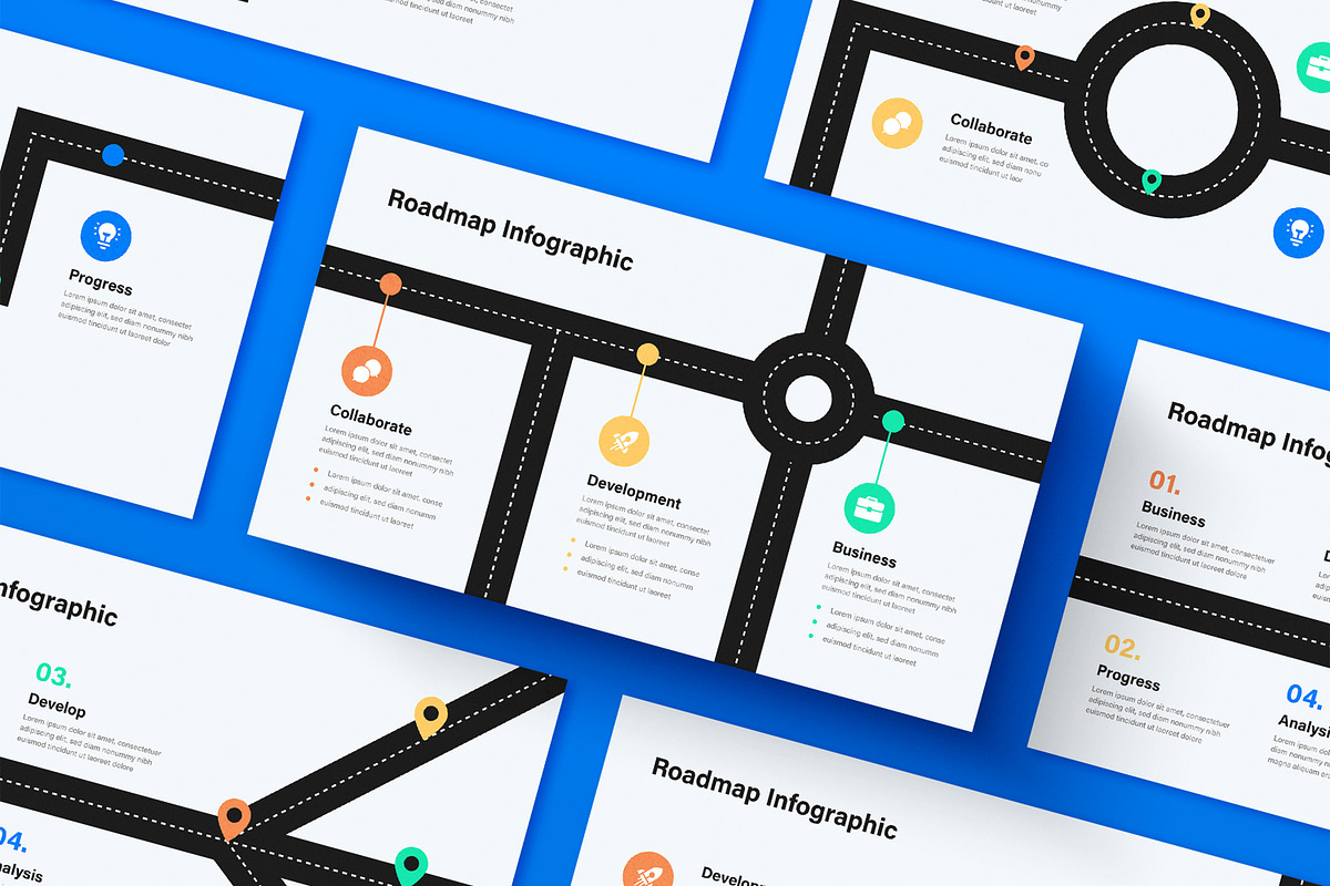 Modern Roadmap Infographic, a Presentation Template by ContestDesign (Photo 1 of 5)