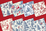 Christmas Toile Chinoiserie Pattern, a Pattern Graphic by Paper & Pattern Studio (Thumbnail 2 of 9)