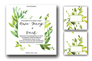 watercolor wedding invitation