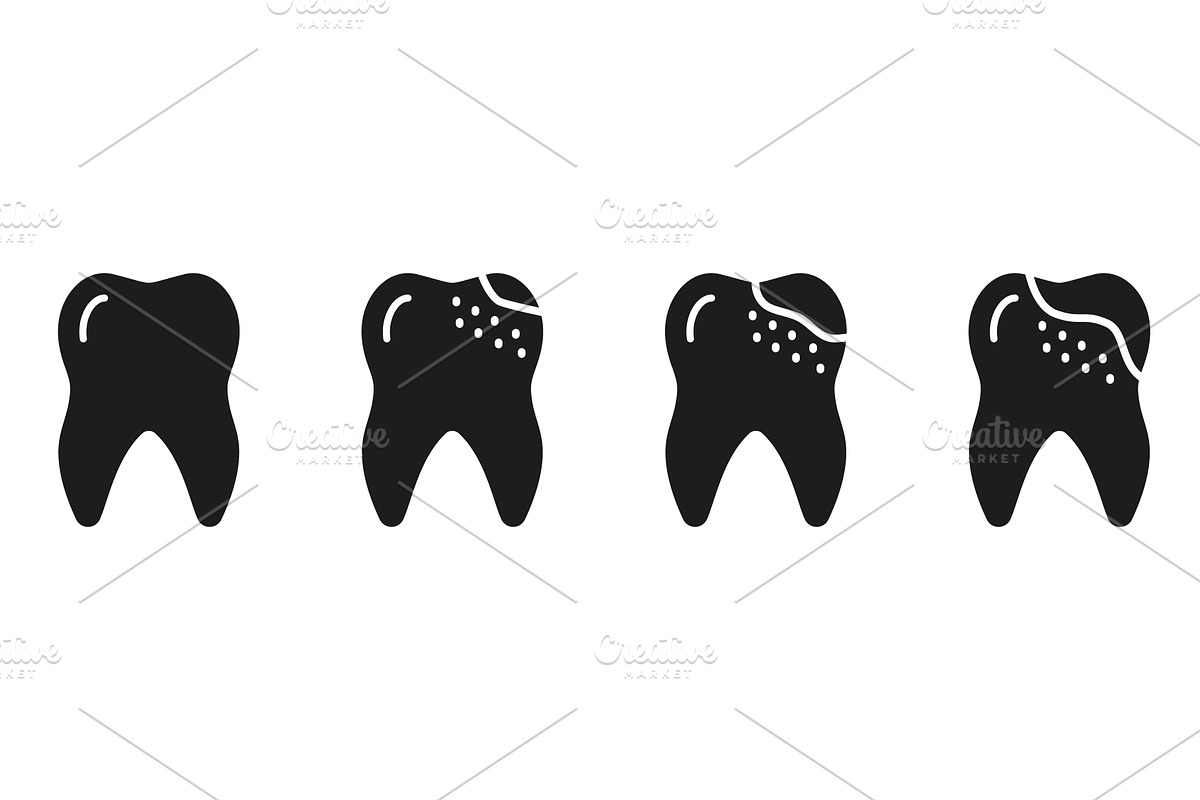 Orthodontic Teeth Problem Icons, an Object Illustration by Gentle Studio