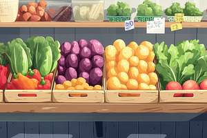 Organic vegetables in vibrant colors, a Photo by Pavel_design