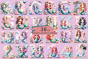Mermaid Alphabet Font & Numbers, a Symbol Font by Bubble Pixel (Thumbnail 2 of 8)