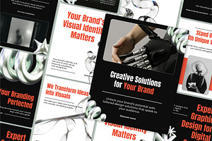 Canva Creative Agency Social Media, a Design Template by SecondBrain Store
