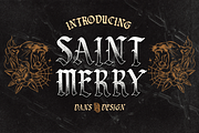 SAINT MERRY Vintage blackletter, a Blackletter Font by dansdesign (Thumbnail 1 of 6)