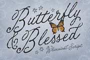Butterfly & Blessed Handwritten Font, a Script Font by The Native Saint Club (Thumbnail 1 of 15)