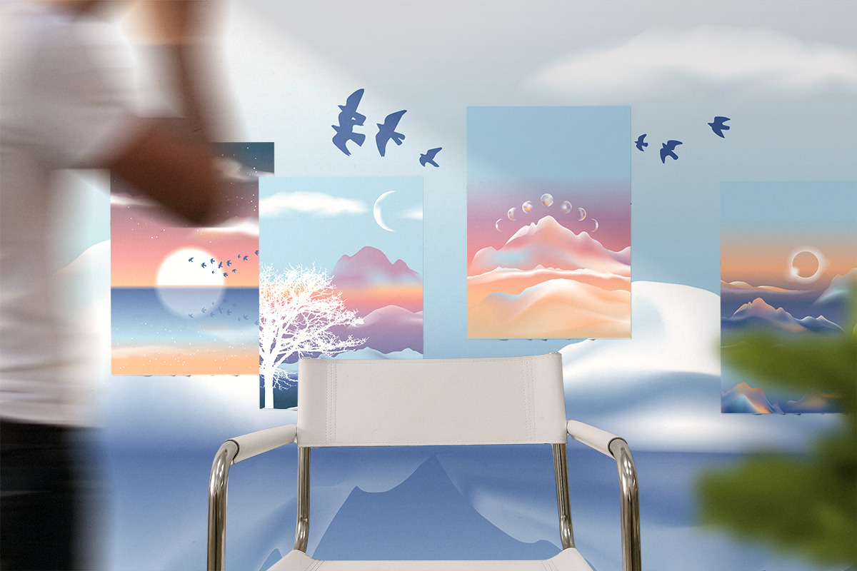 Landscape creator. Foggy sunrise, an Object Graphic by Julie&Taily (Photo 2 of 30)