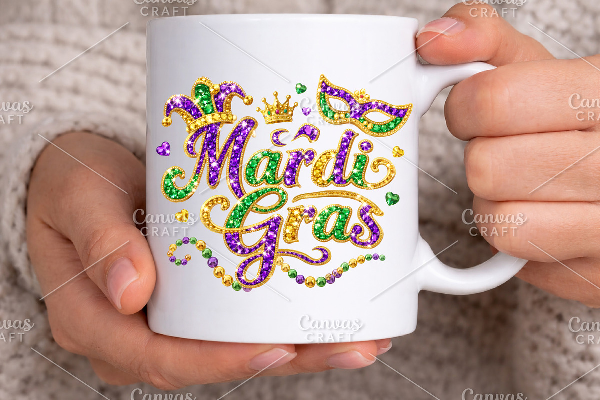 Sparkle Mardi Gras PNG, an Illustration by Canvas Craft (Photo 6 of 6)