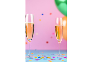 Sparkling Champagne in Flutes, a Food & Drink Photo by Lermont51