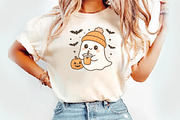 Halloween png, Cute Ghost png, an Illustration by Watercolor design (Thumbnail 2 of 3)