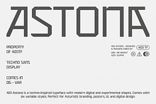 403 Astona - Techno Sans Display