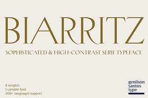 Biarritz Luxury Editorial Serif