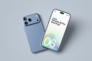 iPhone 18 Pro Mockup - Blue Series, an iPhone Mockup by getproject (Thumbnail 6 of 6)