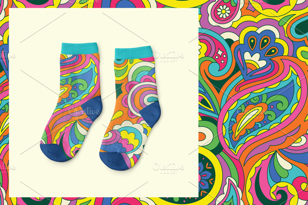 Peace & Love – Psychedelic Patterns, a Pattern Graphic by PenguinHouse (Photo 6 of 7)