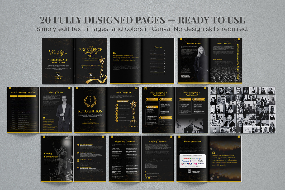 Corporate Awards Program Book, a Brochure Template by Oshin Design (Photo 2 of 7)