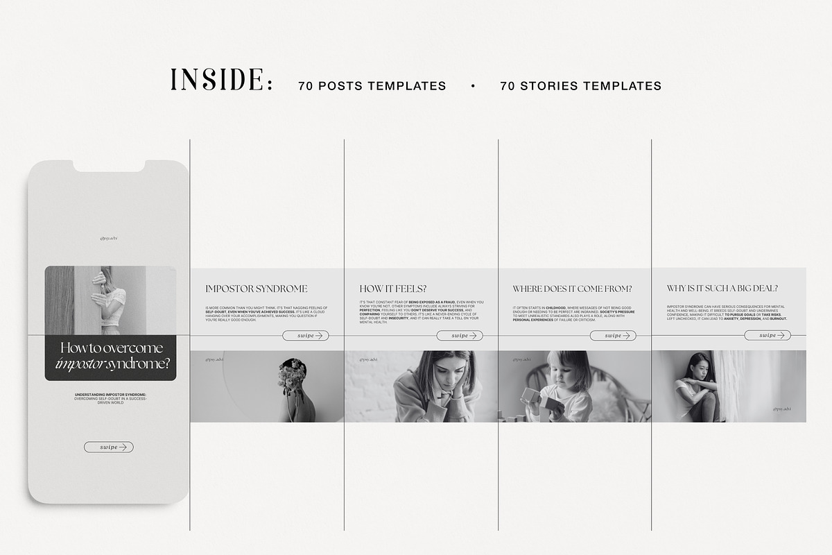 Mental Health Instagram Templates, a Social Media Template by Chewie Co (Photo 10 of 10)