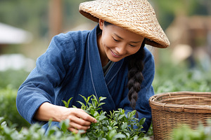 Smiling asian woman in traditional, a Nature Photo by MistyDay